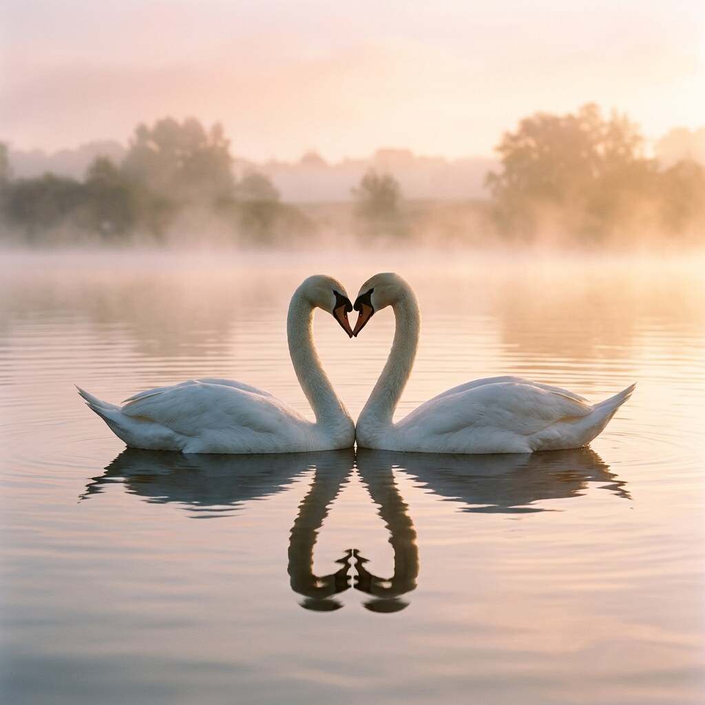 Swan Heart Lake DP free HD WhatsApp profile picture