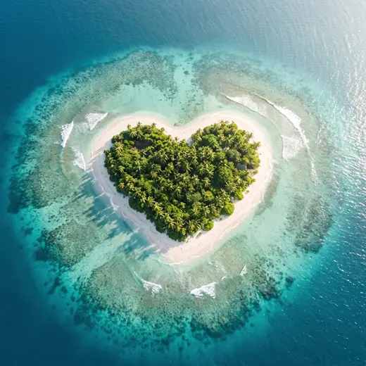 Tropical Heart Island DP free HD WhatsApp profile picture