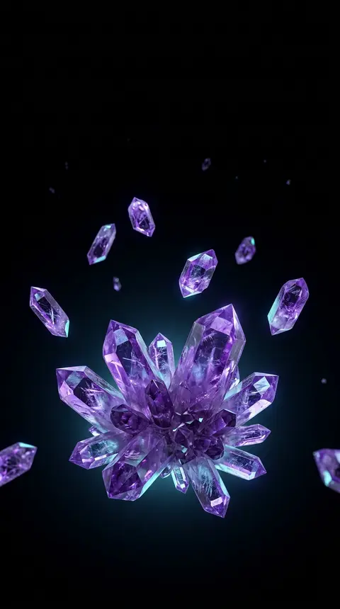 Violet Crystal AMOLED HD Wallpaper free HD mobile background
