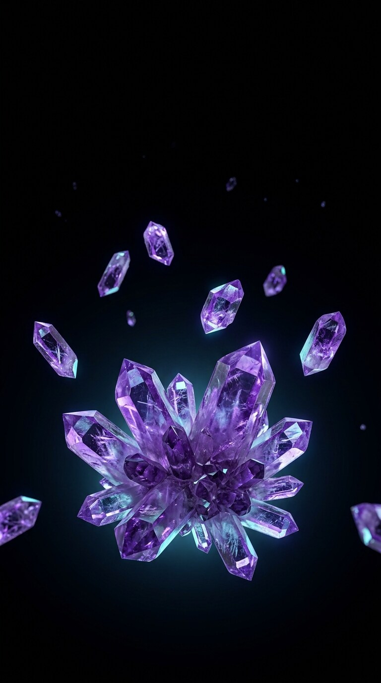 Violet Crystal AMOLED HD Wallpaper free HD mobile background