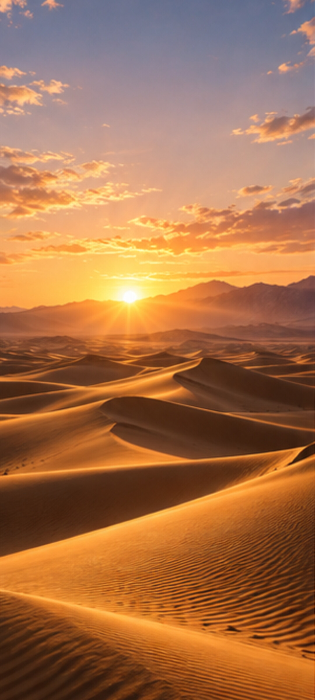 Golden Desert Sunrise Wallpaper free download