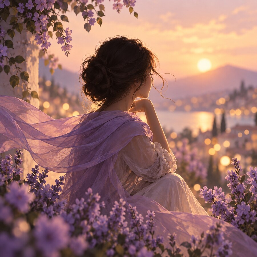 Lavender Sunset Girl DP free download