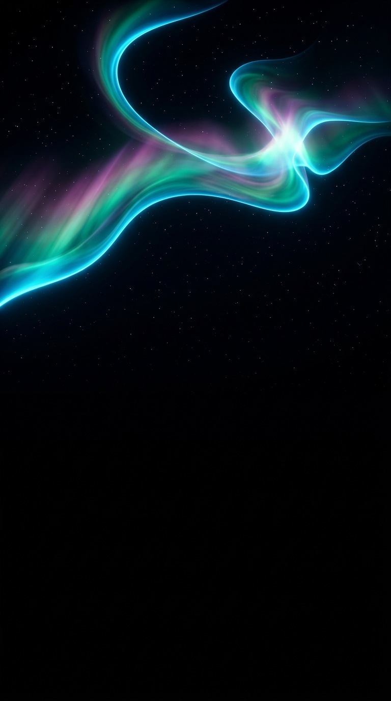 A dancing aurora ribbon.