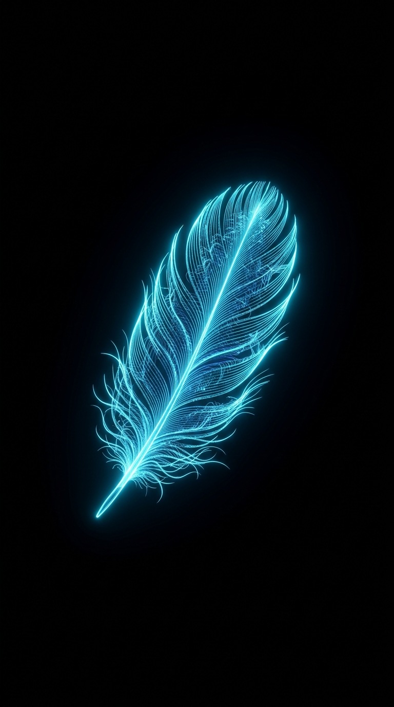 A feather made of light.