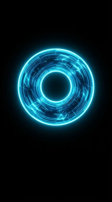 A glowing abstract torus.