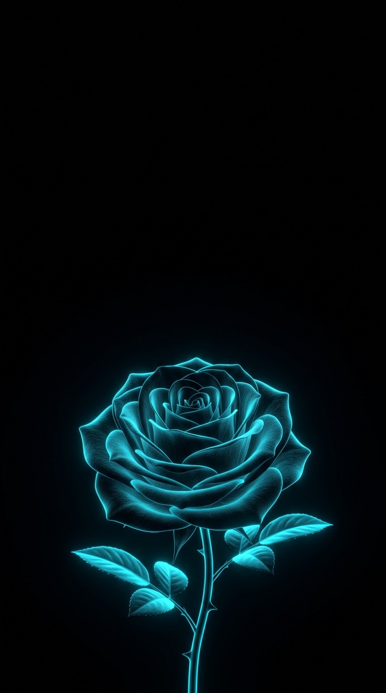 A glowing rose bloom.