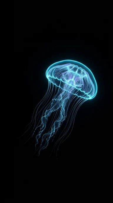 A luminous jellyfish.