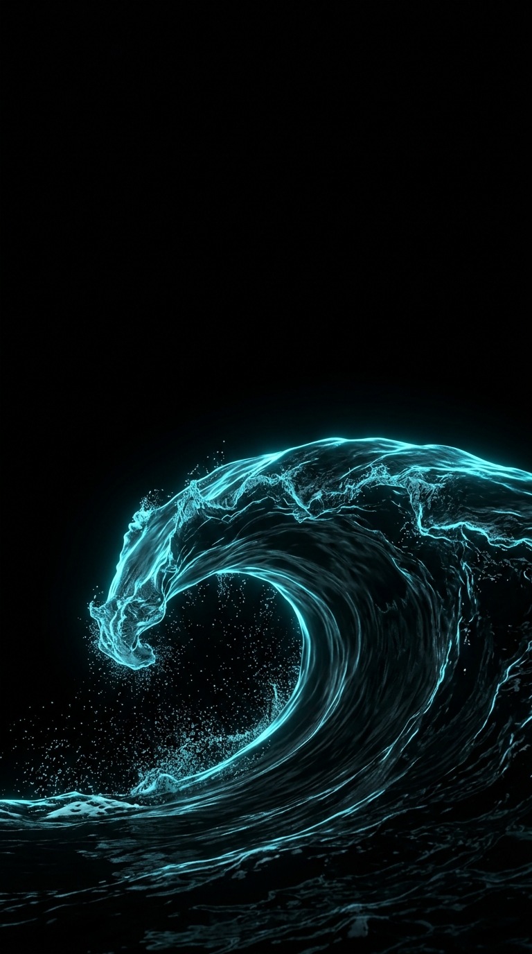 A luminous ocean wave.