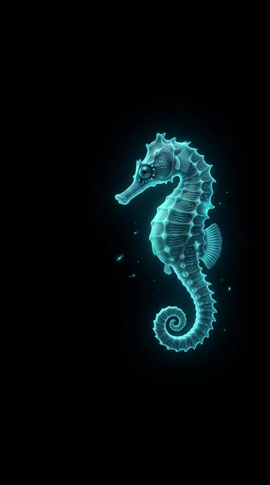 A luminous seahorse.