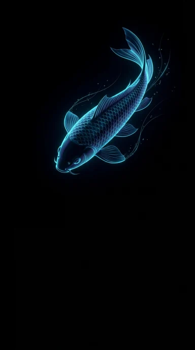 A neon koi fish.