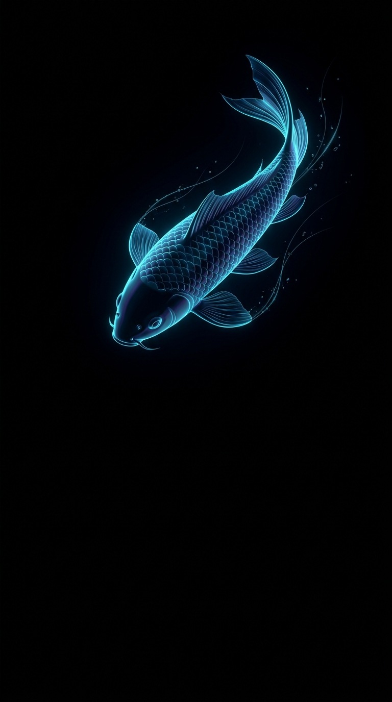 A neon koi fish.