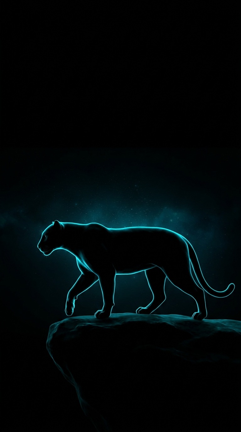 A sleek panther silhouette.
