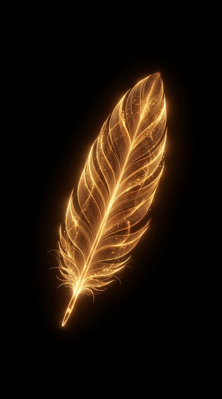A feather made of light.