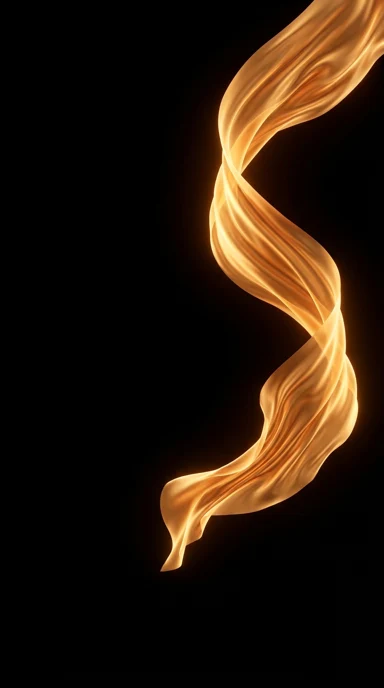 A flowing silk ribbon.