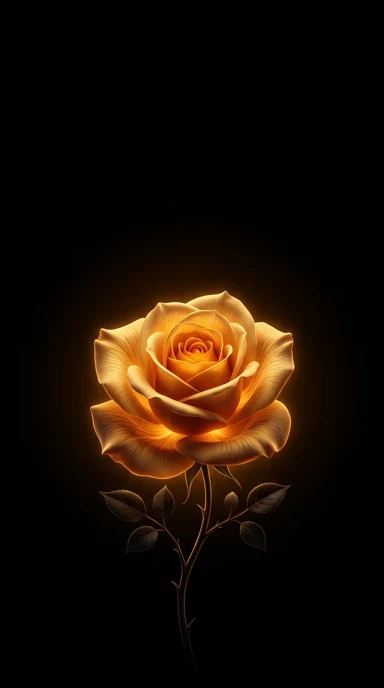 A glowing rose bloom.