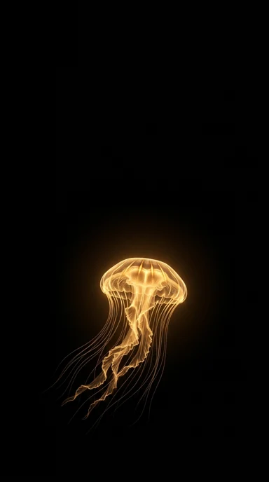 A luminous jellyfish.