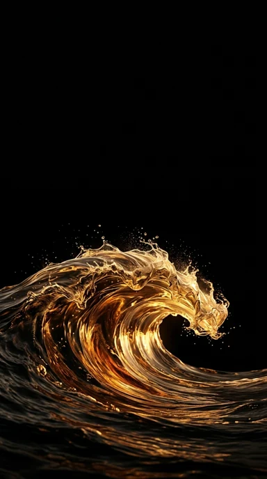 A luminous ocean wave.