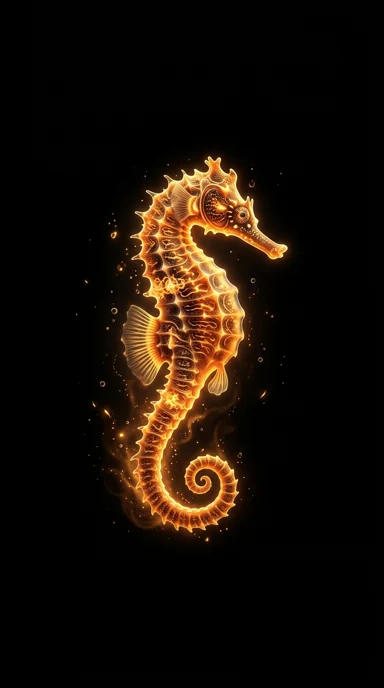 A luminous seahorse.