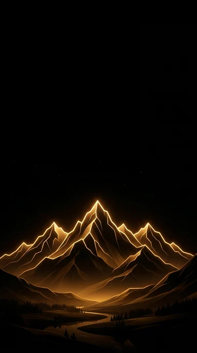 A minimal mountain outline.