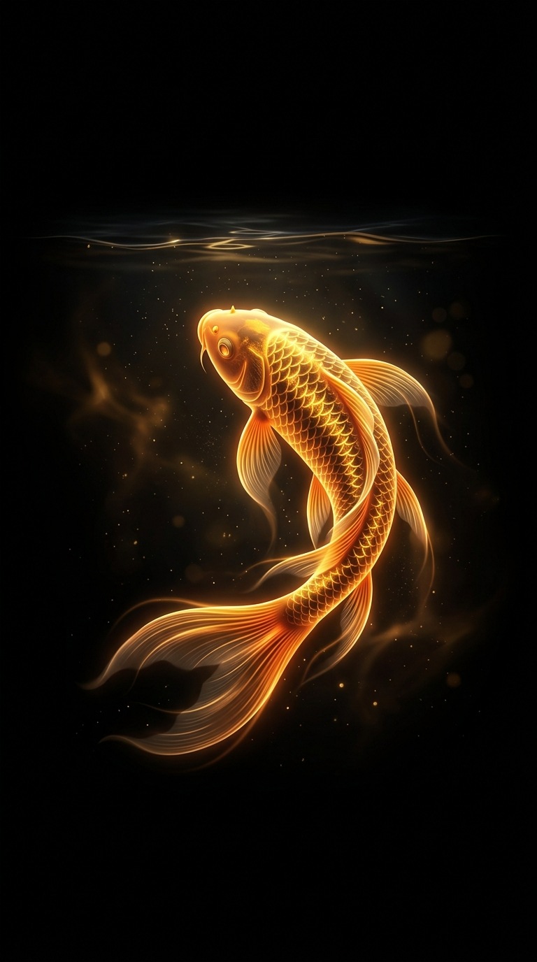 A neon koi fish.