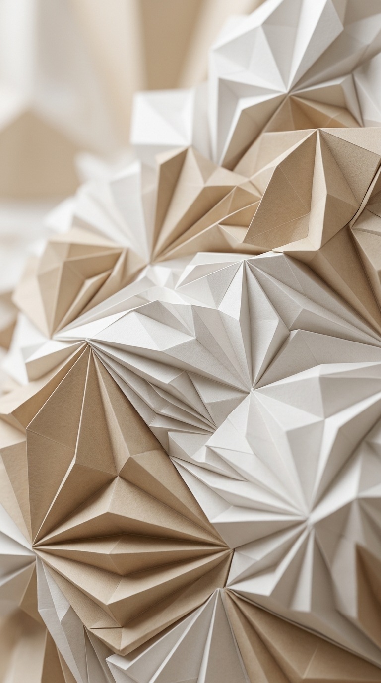 Folded origami geometry.