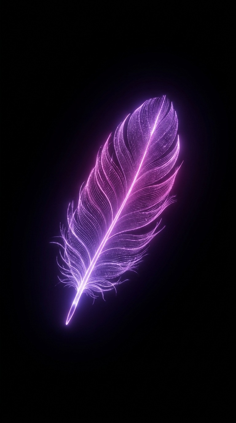 A feather made of light.