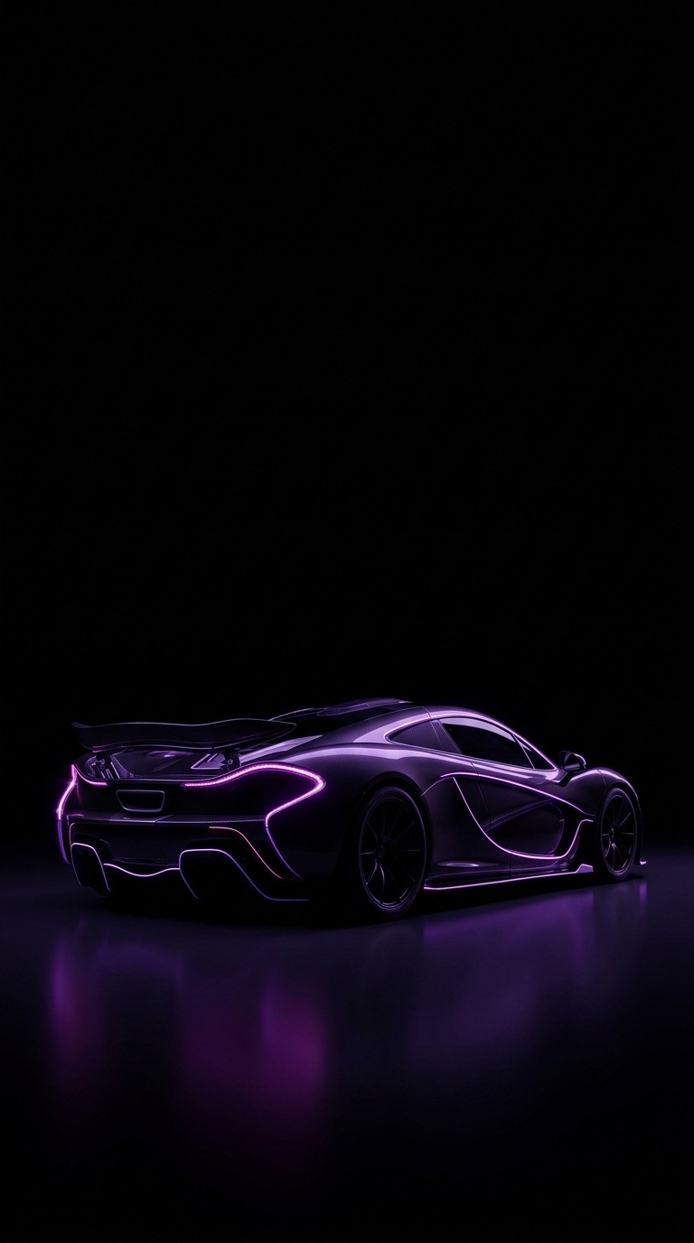 A futuristic sports car silhouette.