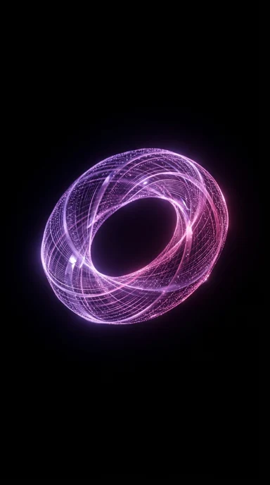 A glowing abstract torus.