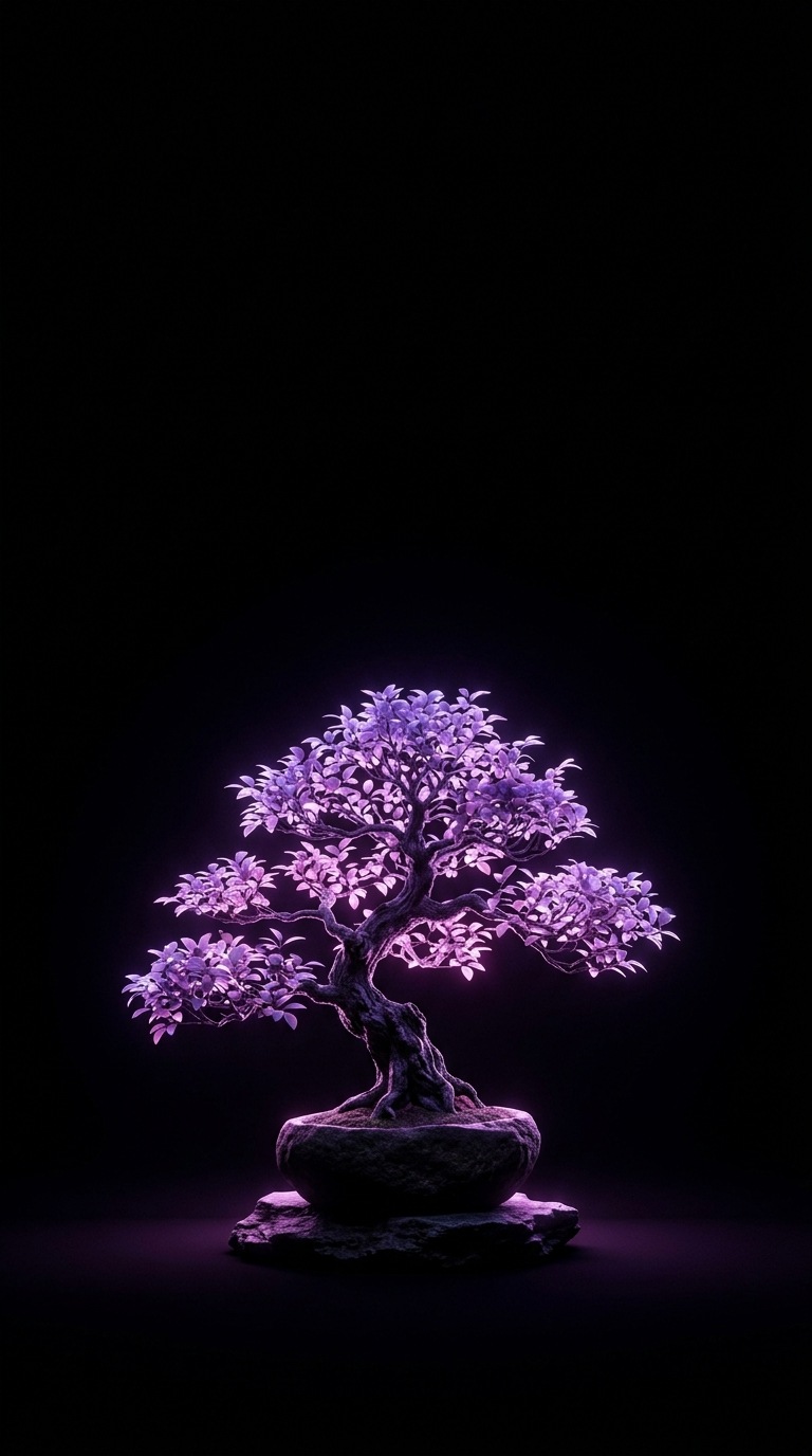 A glowing bonsai tree.