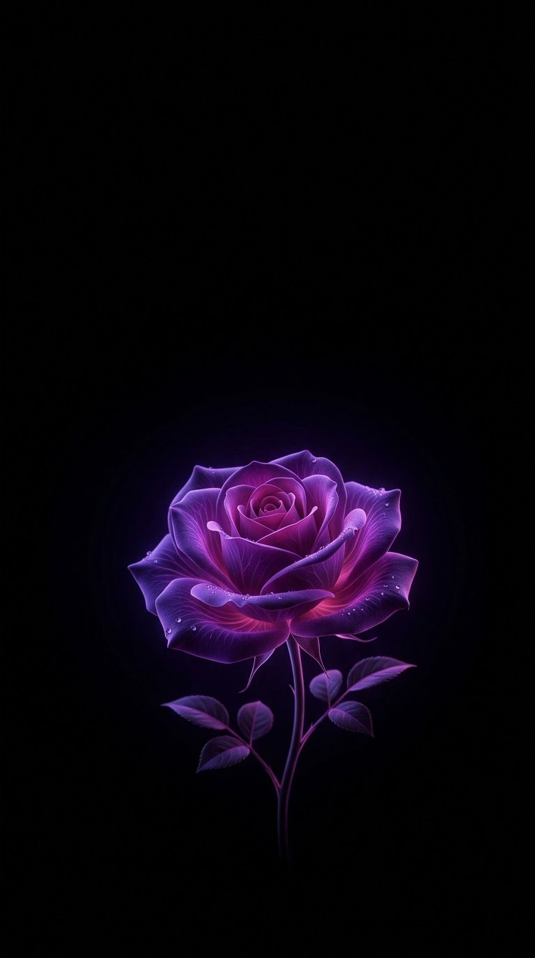 A glowing rose bloom.