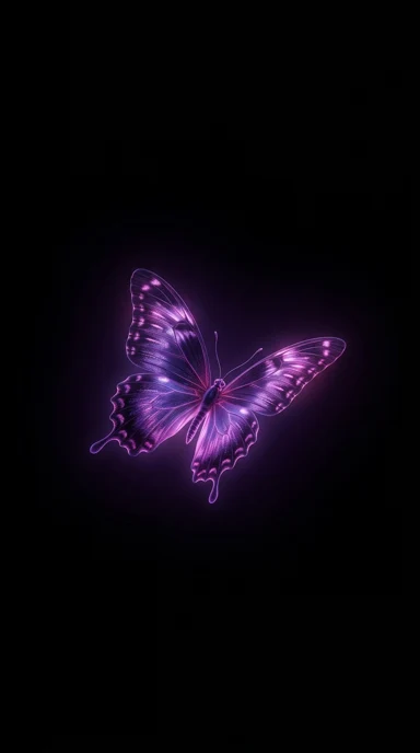 An iridescent butterfly.