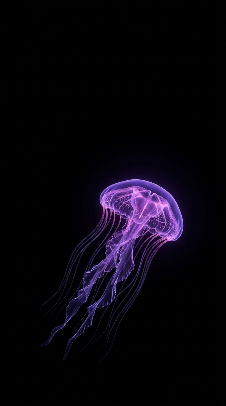 A luminous jellyfish.