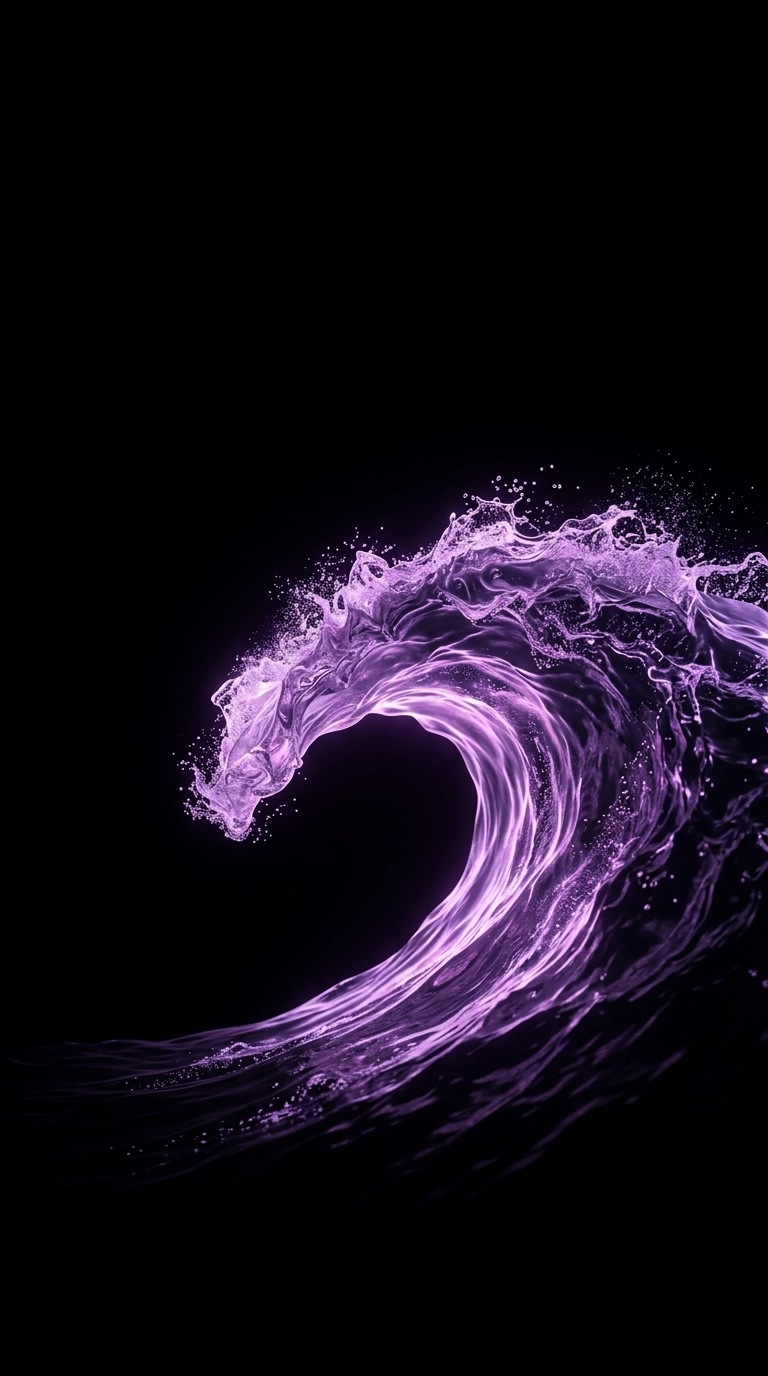A luminous ocean wave.