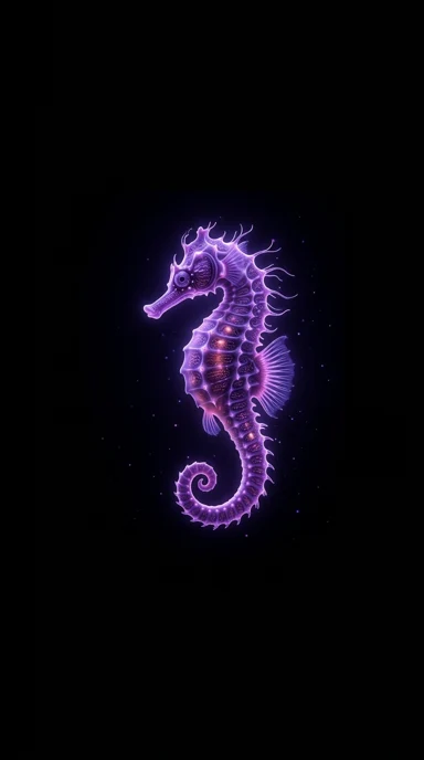 A luminous seahorse.