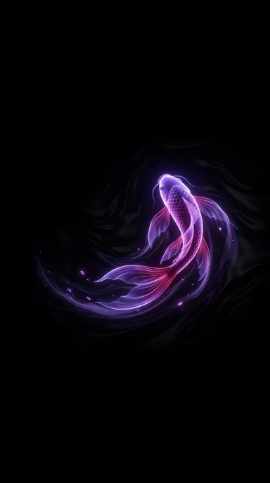 A neon koi fish.