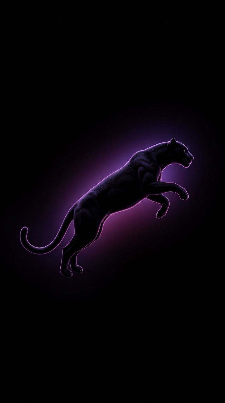 A sleek panther silhouette.