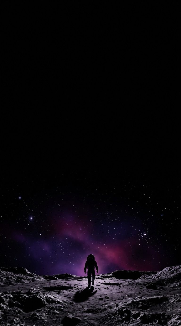 A small astronaut silhouette.