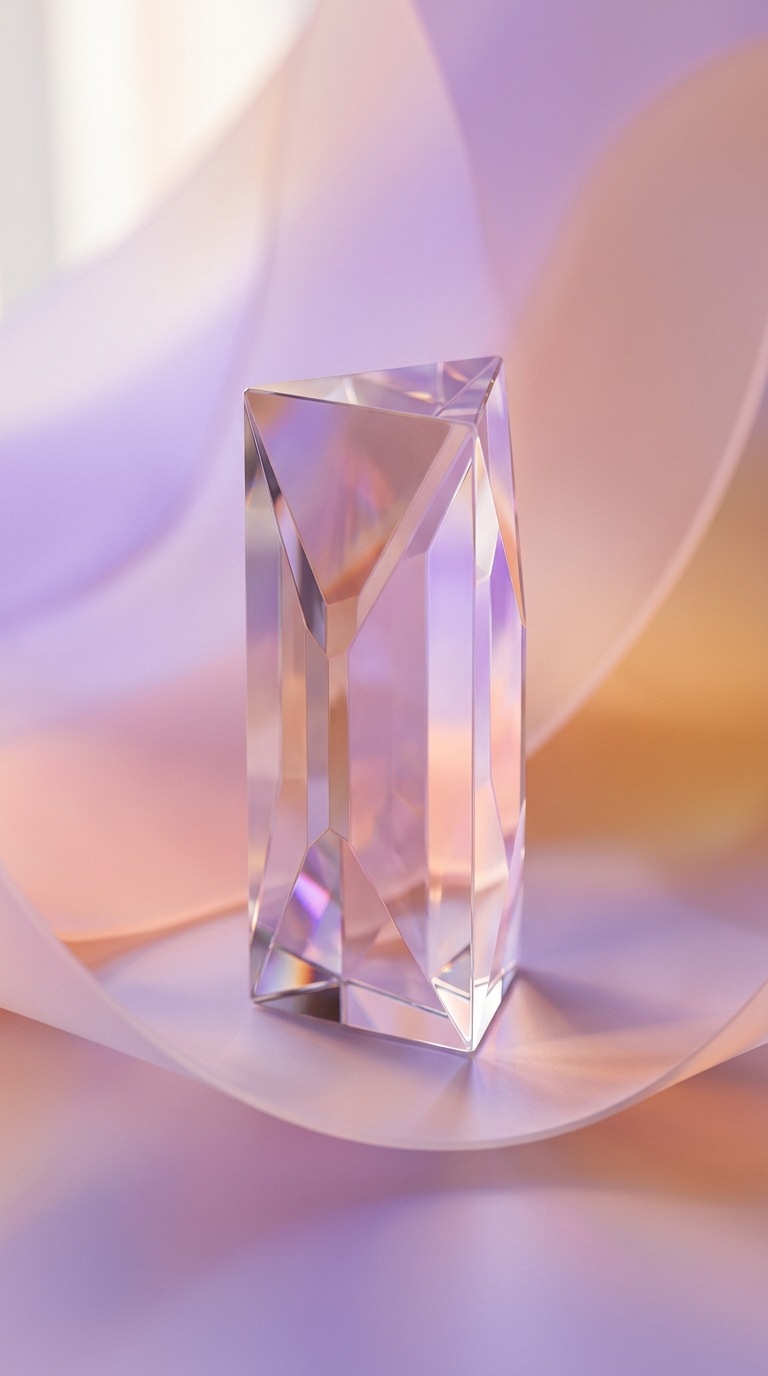 An elegant faceted prism.