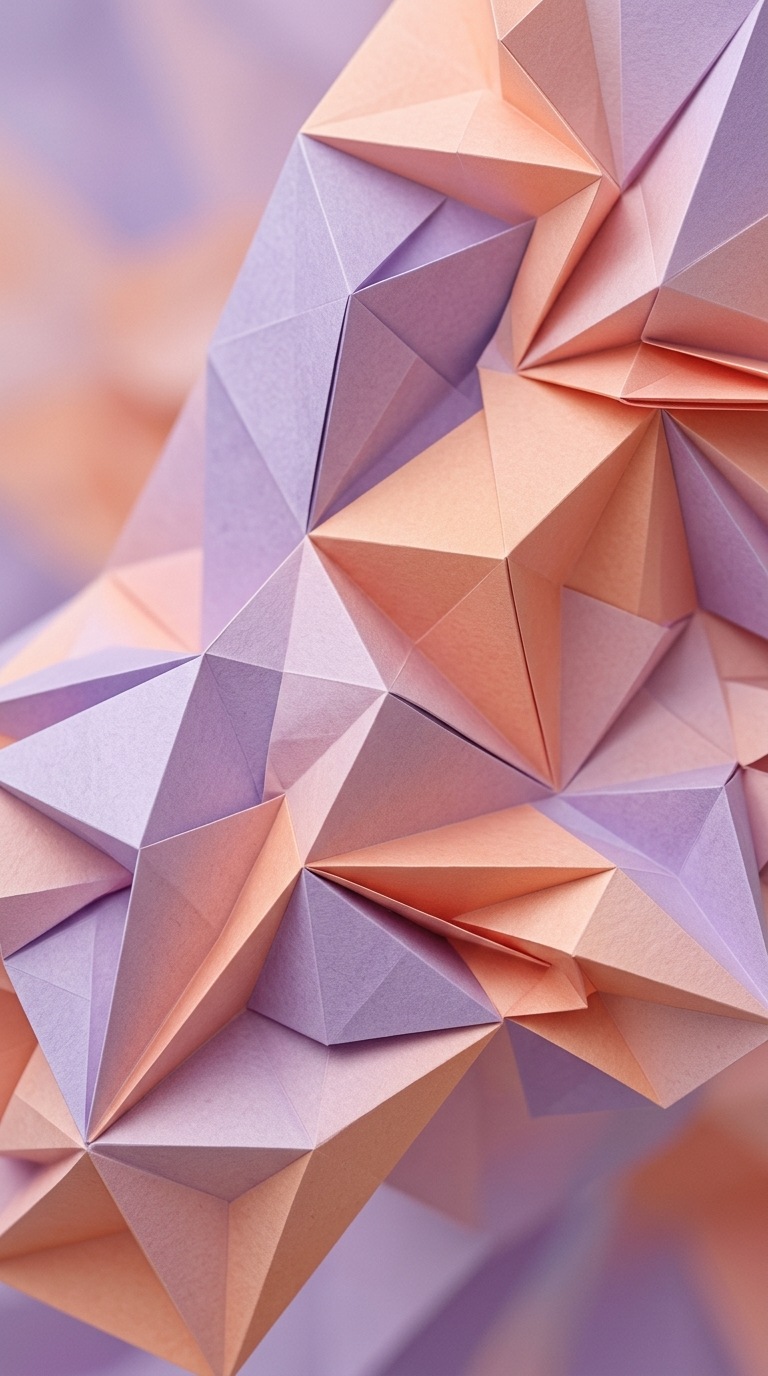 Folded origami geometry.