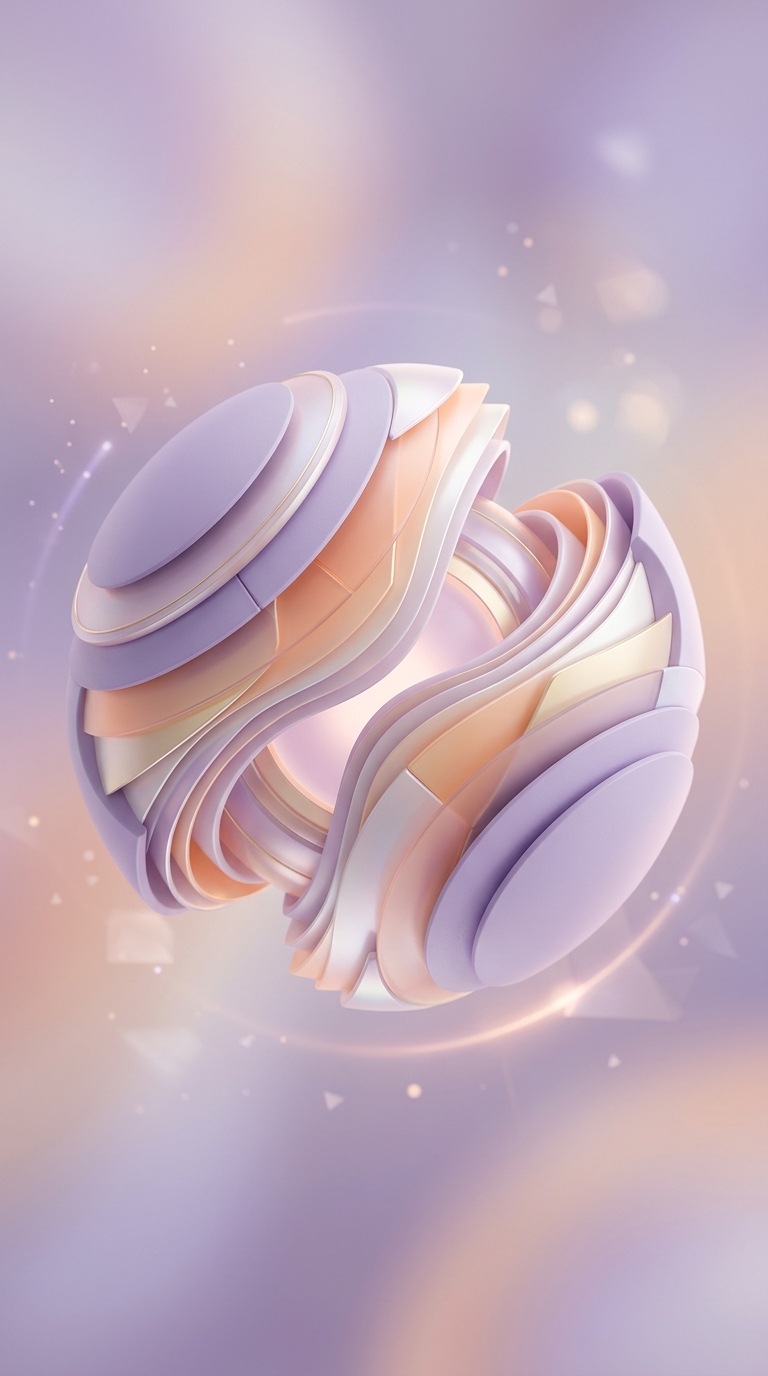 A geometric sphere split into layers.