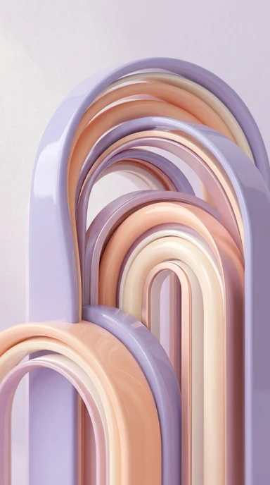 Glossy enamel arches.
