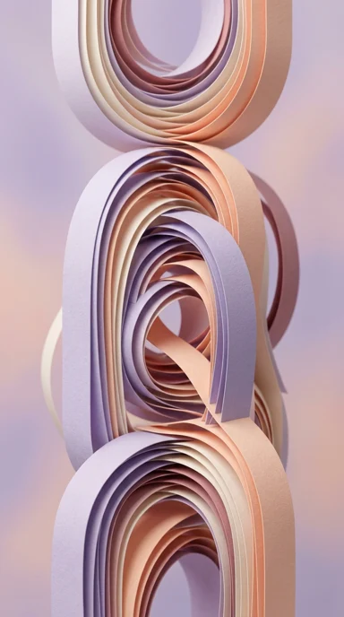 Interlocking paper arches.