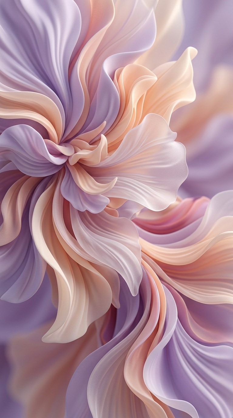 Layered sculptural petals.