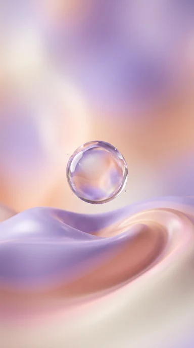A liquid droplet frozen midair.
