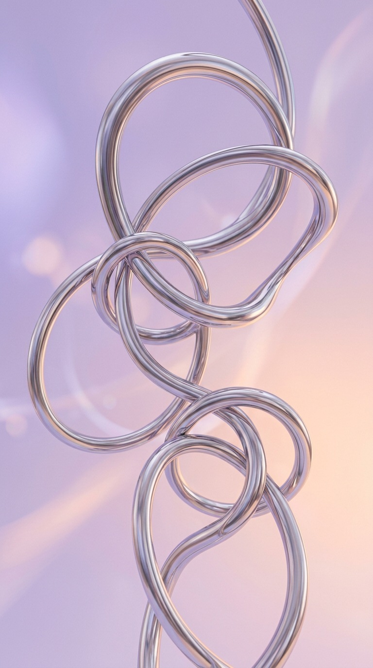 Polished chrome loops.