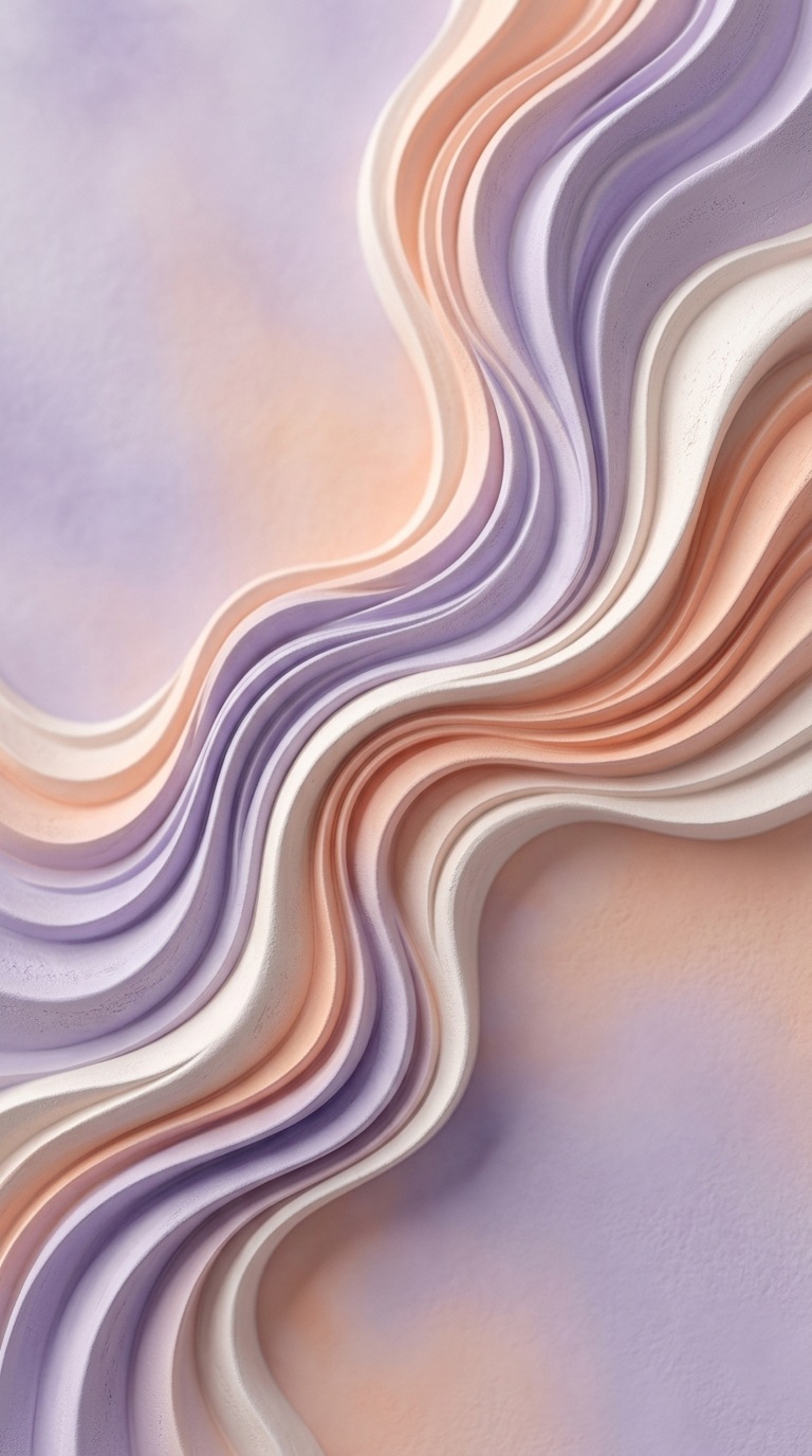 Sculpted plaster waves.