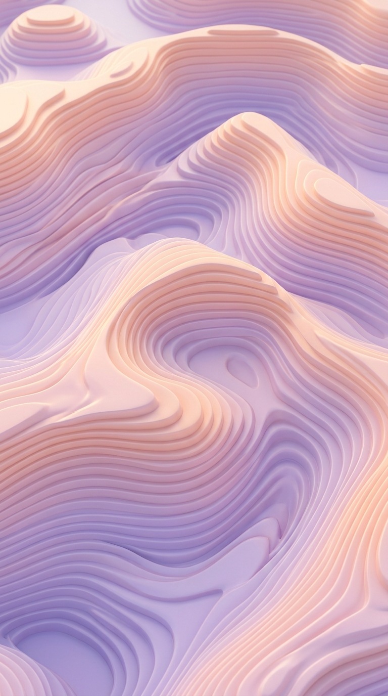 Undulating topographic contours.