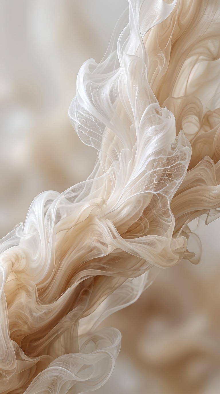 A flowing ink bloom.