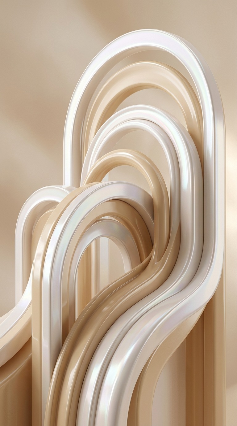 Glossy enamel arches.