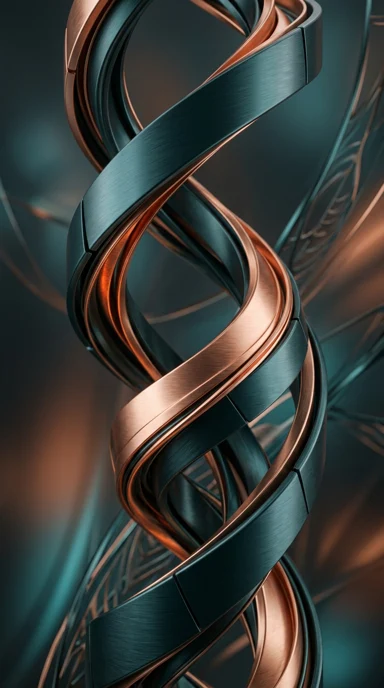 A brushed metal helix.